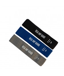 Rea Hip Band Set 3 Λάστιχα γυμ/κής 20 - 22,6 kg [76 x 8cm] - Γκρι/Μπλε/Μαύρο