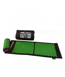Rea Acupressure Set πιέσεων: Στρώμα 128x42cm & Μαξιλάρι 37x15x10cm - Μαύρο/Λαχανί