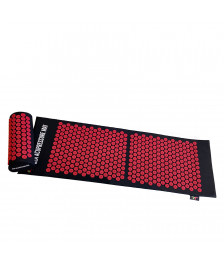 Rea Acupressure Set πιέσεων: Στρώμα 128x42cm & Μαξιλάρι 37x15x10cm - Μαύρο/Κόκκινο