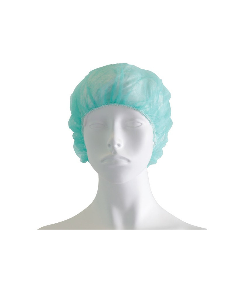 Σκούφια non woven με λάστιχο γύρω πράσινη